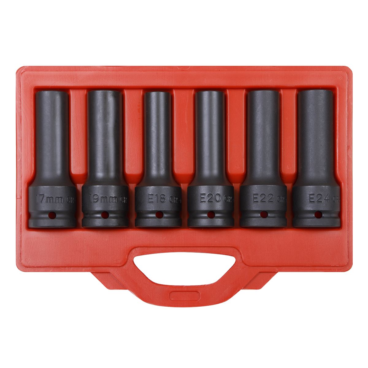Sealey HGV Impact 12 Point Torx Female Deep Socket Set 6pc 3/4"Sq Drive SX099