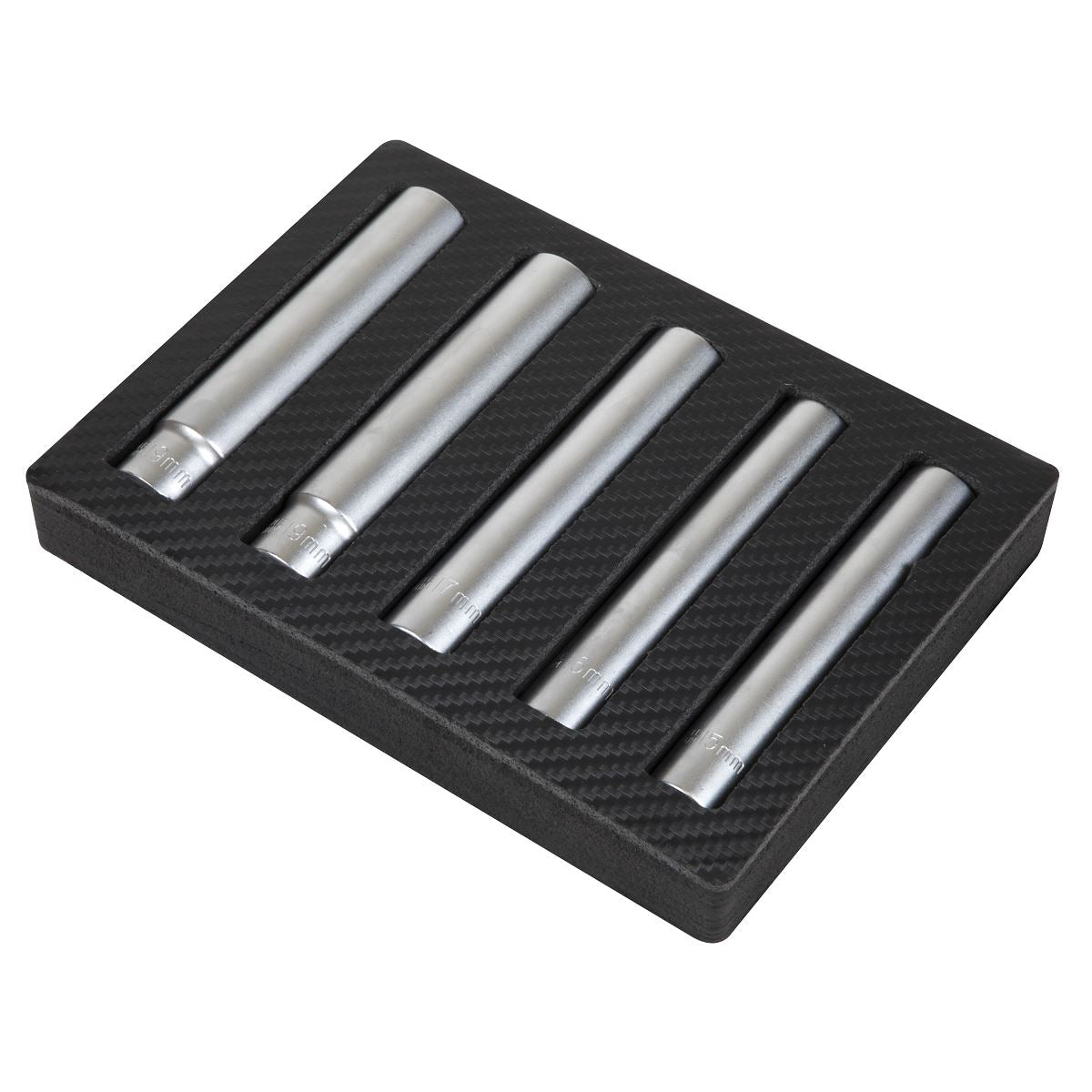 Sealey Extra Deep Metric Socket Set 15 16 17 18 & 19mm 5pc 3/8"Sq Drive SX1519