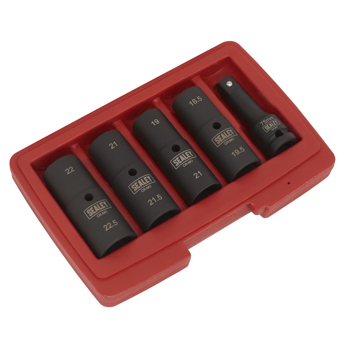 Sealey Impact Wheel Nut Socket Set 1/2"Sq Drive Double Ended 5pc SX1820