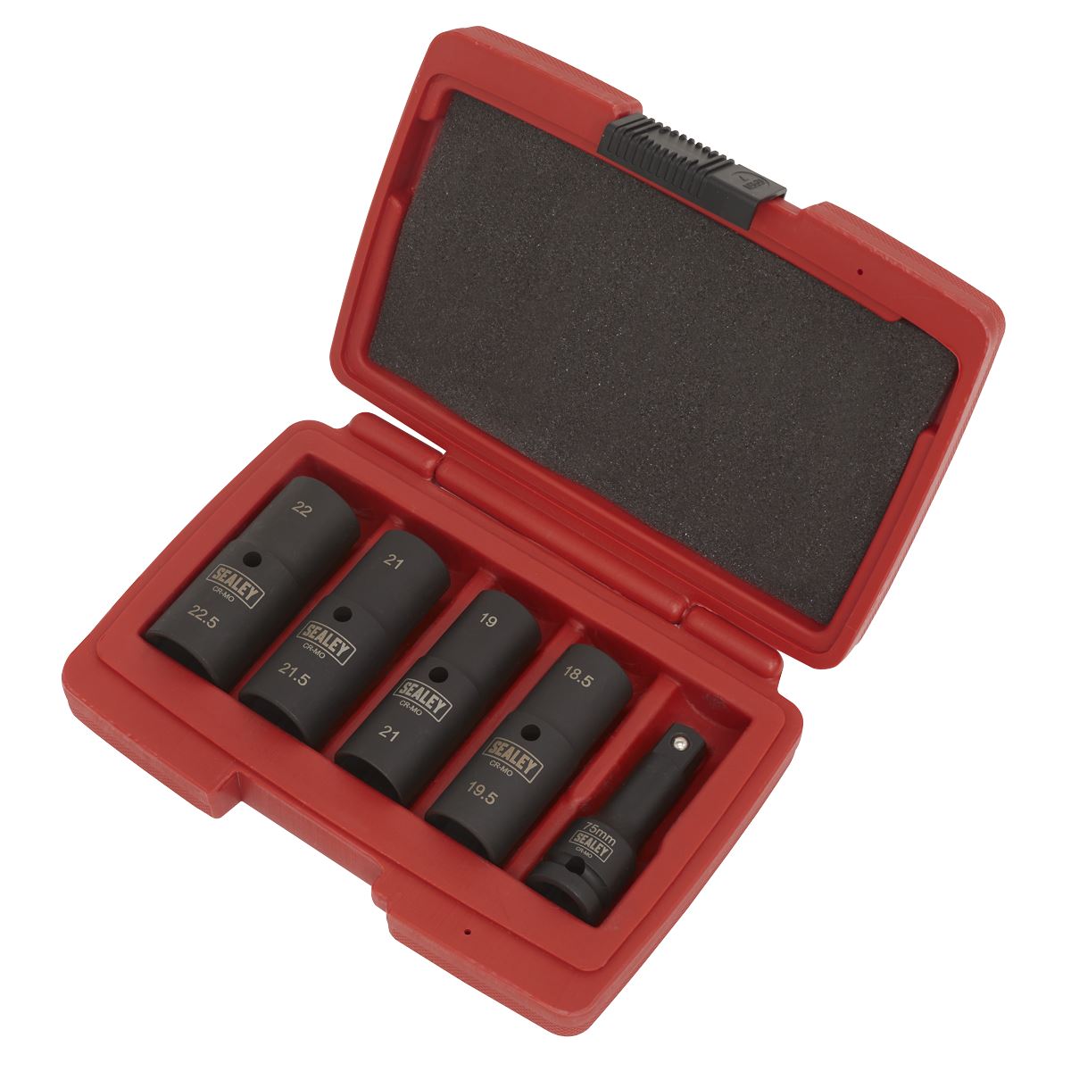 Sealey Impact Wheel Nut Socket Set 1/2"Sq Drive Double Ended 5pc SX1820