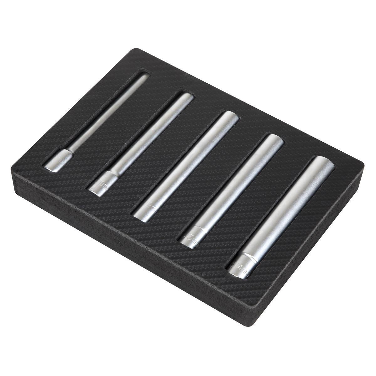 Sealey Extra Deep Metric Socket Set 5pc 8 10 12 13 14mm 3/8"Sq Drive SX814