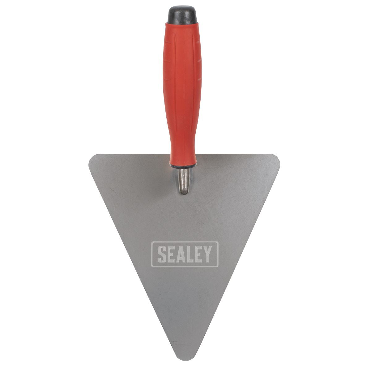 Sealey Stainless Steel Triangular Brick Trowel Rubber Handle 180mm T1205
