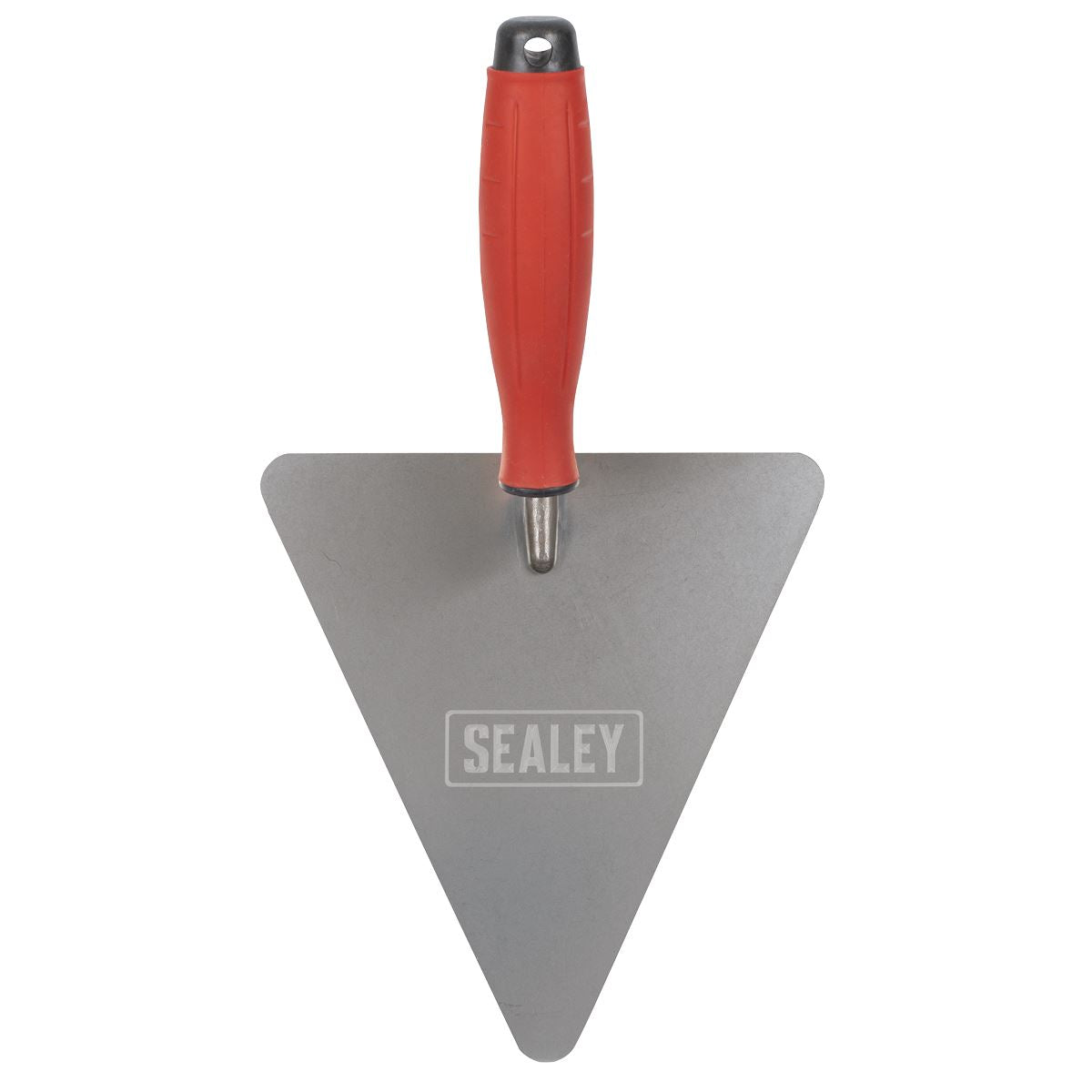 Sealey Stainless Steel Triangular Brick Trowel Rubber Handle 180mm T1205