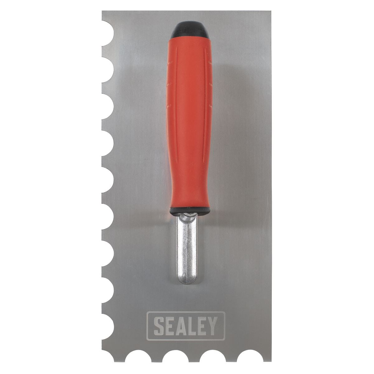 Sealey Stainless Steel 270mm Semicircle Tooth Trowel Rubber Handle T6701
