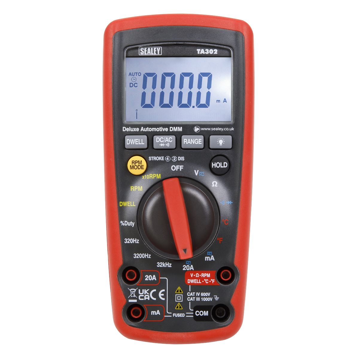 Sealey Digital Automotive Analyser 12-Function with Inductive Coupler TA302