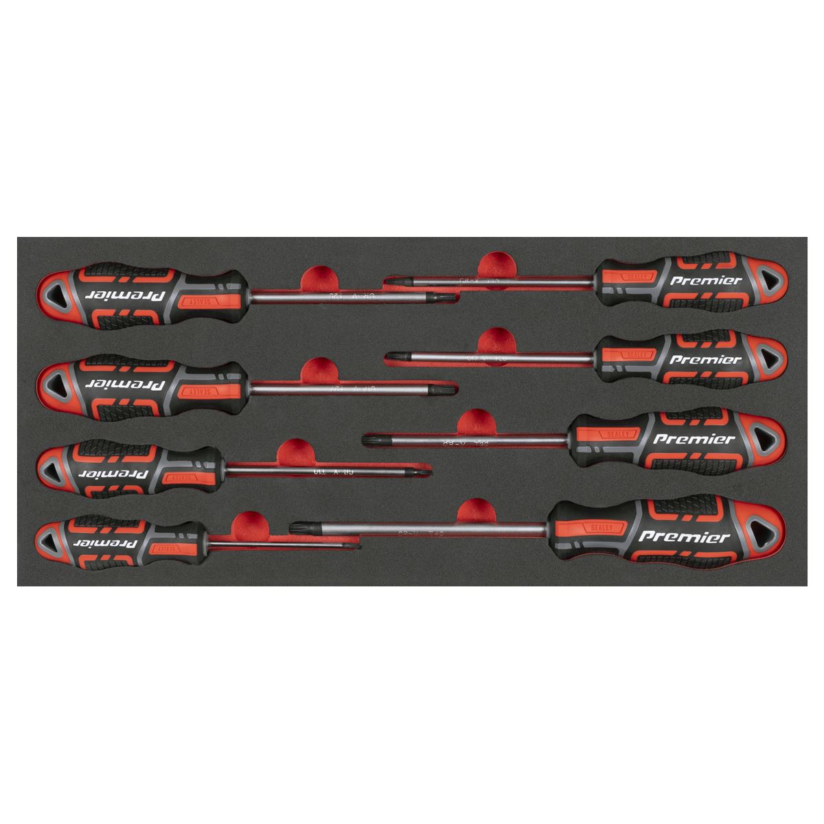Sealey Torx Star Screwdriver Set with Tool Tray 8pc T8 to T40 TBT55
