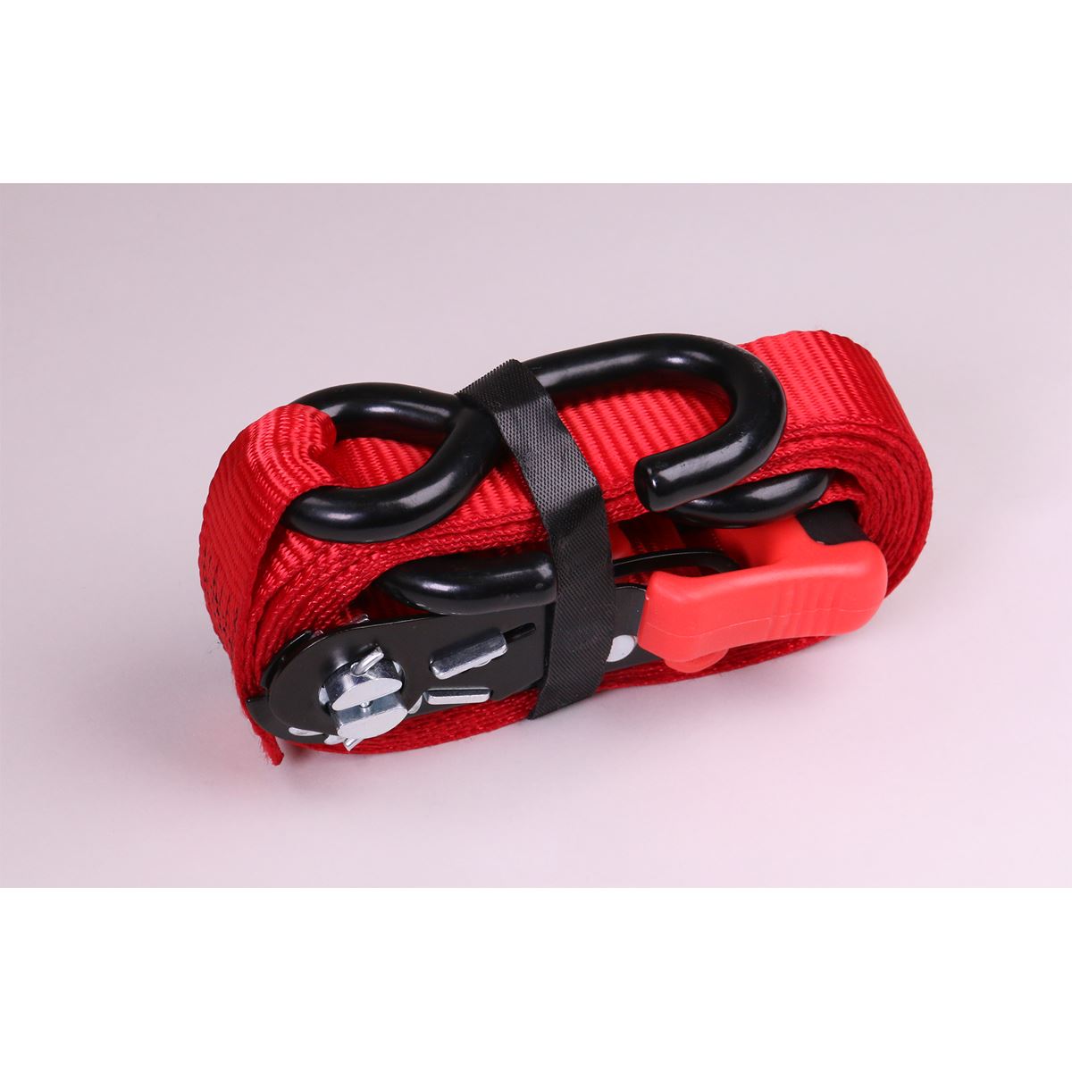 Sealey Slide Ratchet Strap 32mm x 3m Polyester Webbing with S-Hooks 1200kg Breaking Strength TD1202SR