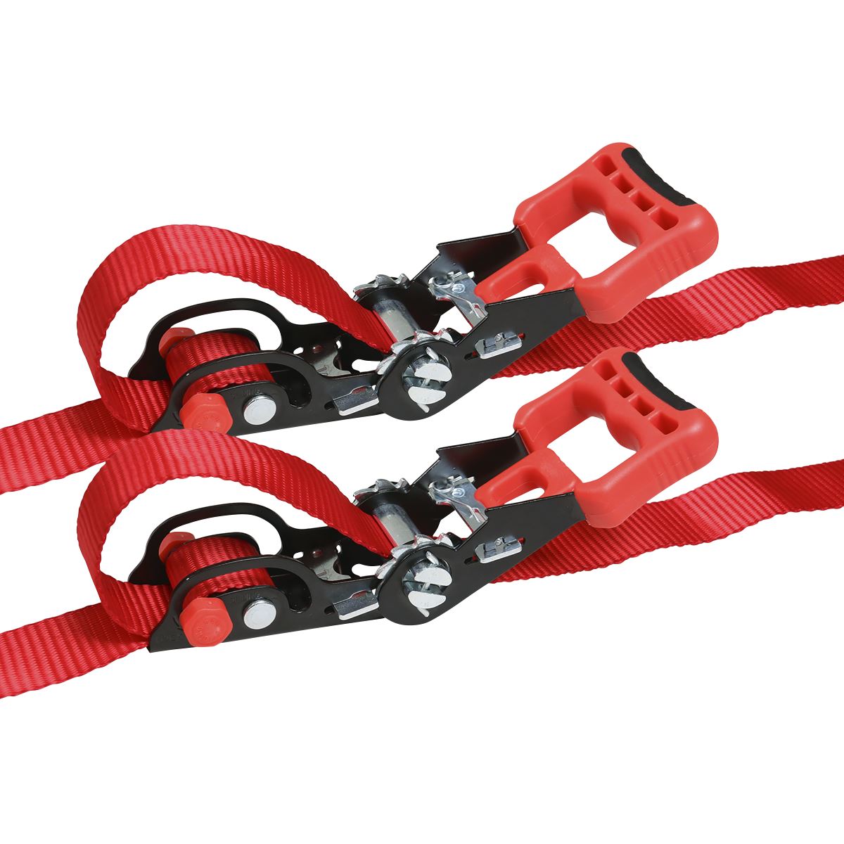 Sealey Slide Ratchet Strap 32mm x 3m Polyester Webbing with S-Hooks 1200kg Breaking Strength TD1202SR