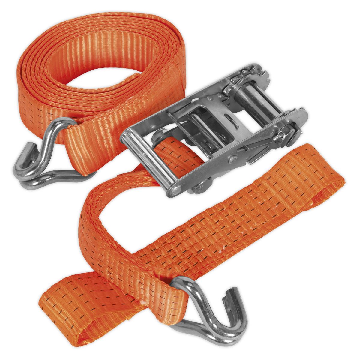 Sealey Car Transporter Ratchet Strap 50mm x 3m Alloy Wheel - Single 5000kg Breaking Strength TDRWA