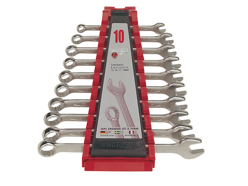 Teng Combination Spanner Set, 10 Piece TEN6510A