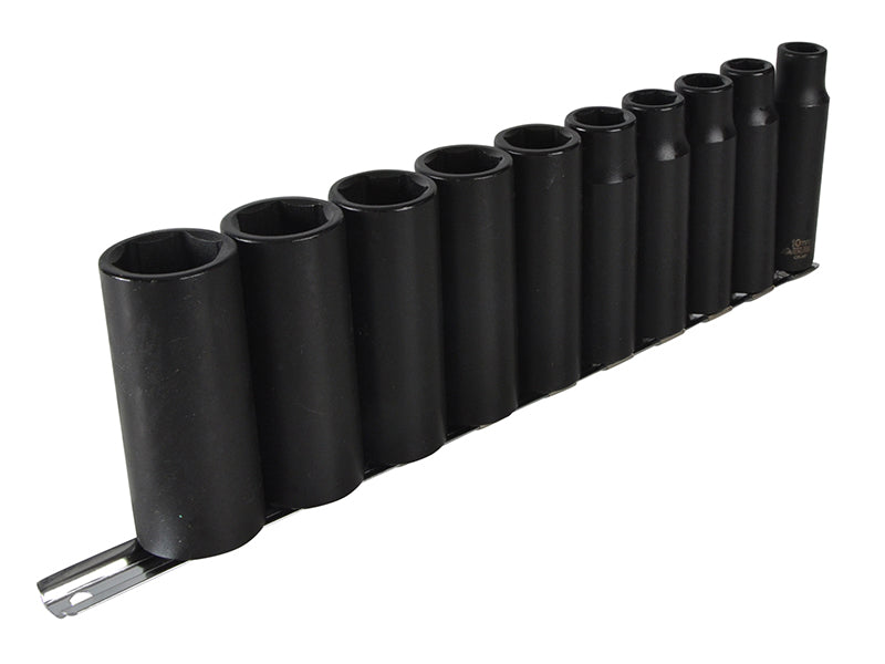 Teng 1/2in Drive Metric Deep Impact Socket Set 6 Point 10 Piece 9126