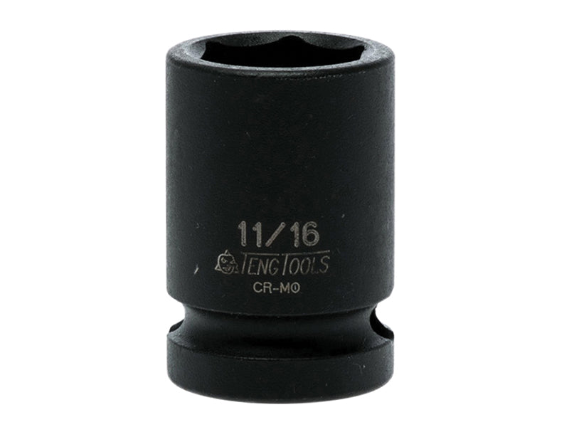 Teng 11/16in Impact Socket Hexagon 6 Point 1/2in Drive TEN920122N
