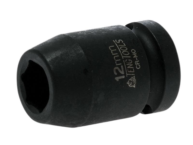 Teng 12mm Impact Socket Hexagon 6 Point 1/2in Drive TEN920512N