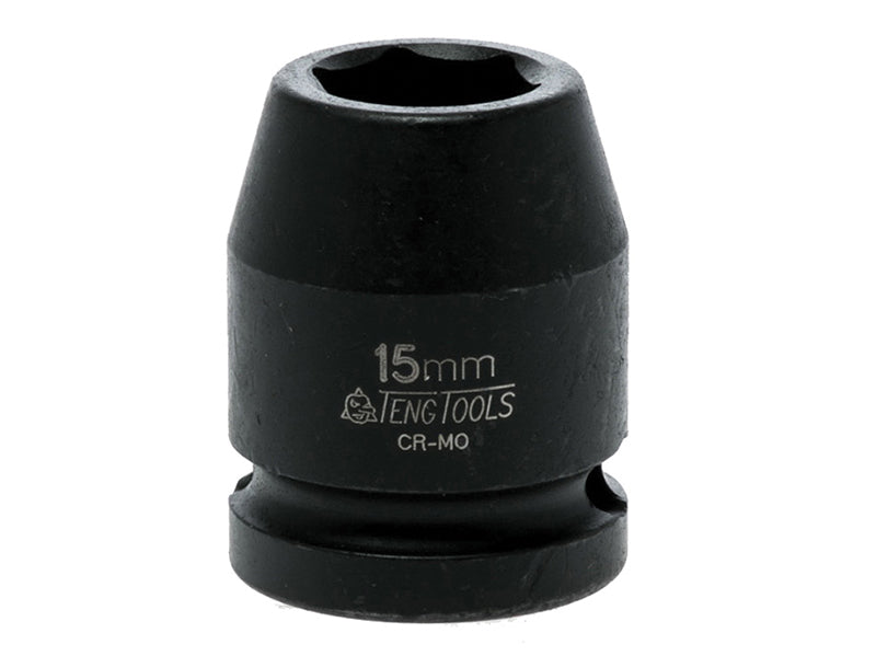 Teng 15mm Impact Socket Hexagon 6 Point 1/2in Drive TEN920515N