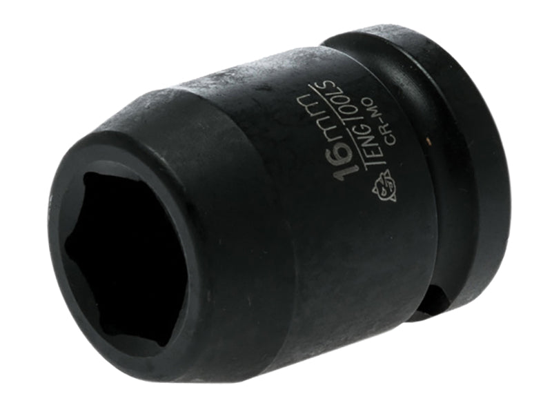 Teng 16mm Impact Socket Hexagon 6 Point 1/2in Drive TEN920516N