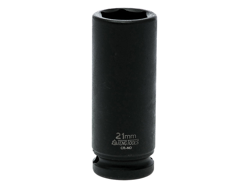 Teng 21mm Deep Impact Socket Hexagon 6 Point 1/2in Drive TEN920621N