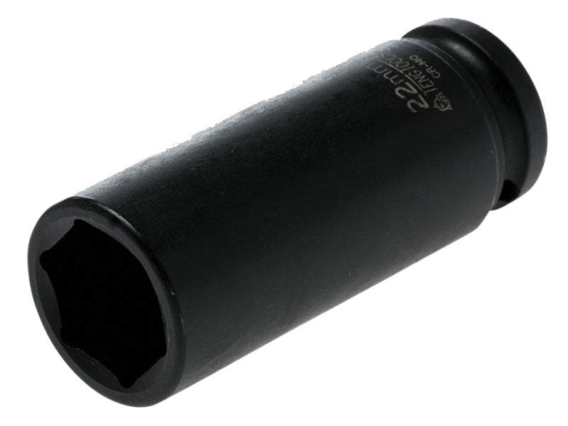 Teng 22mm Deep Impact Socket Hexagon 6 Point 1/2in Drive TEN920622N