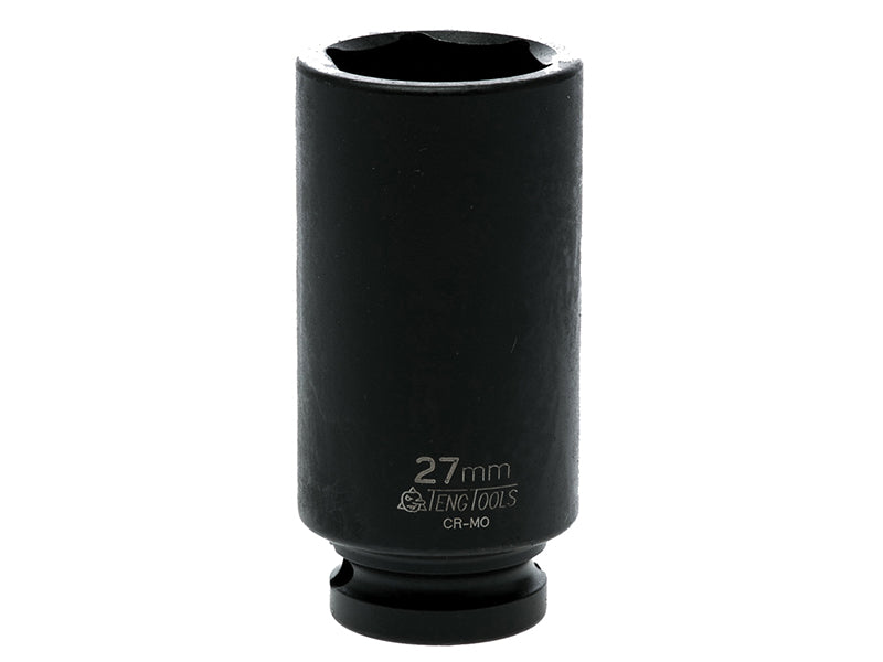 Teng 27mm Deep Impact Socket Hexagon 6 Point 1/2in Drive TEN920627N