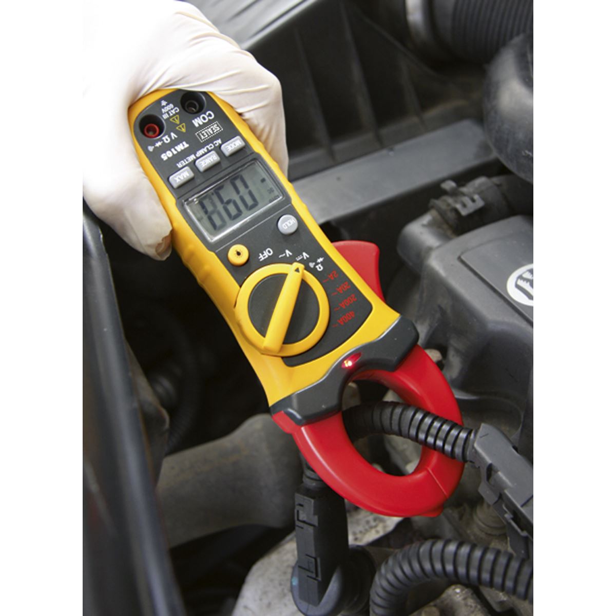 Sealey Professional Auto-Ranging Digital Clamp Meter NCVD - 6-Function TM105