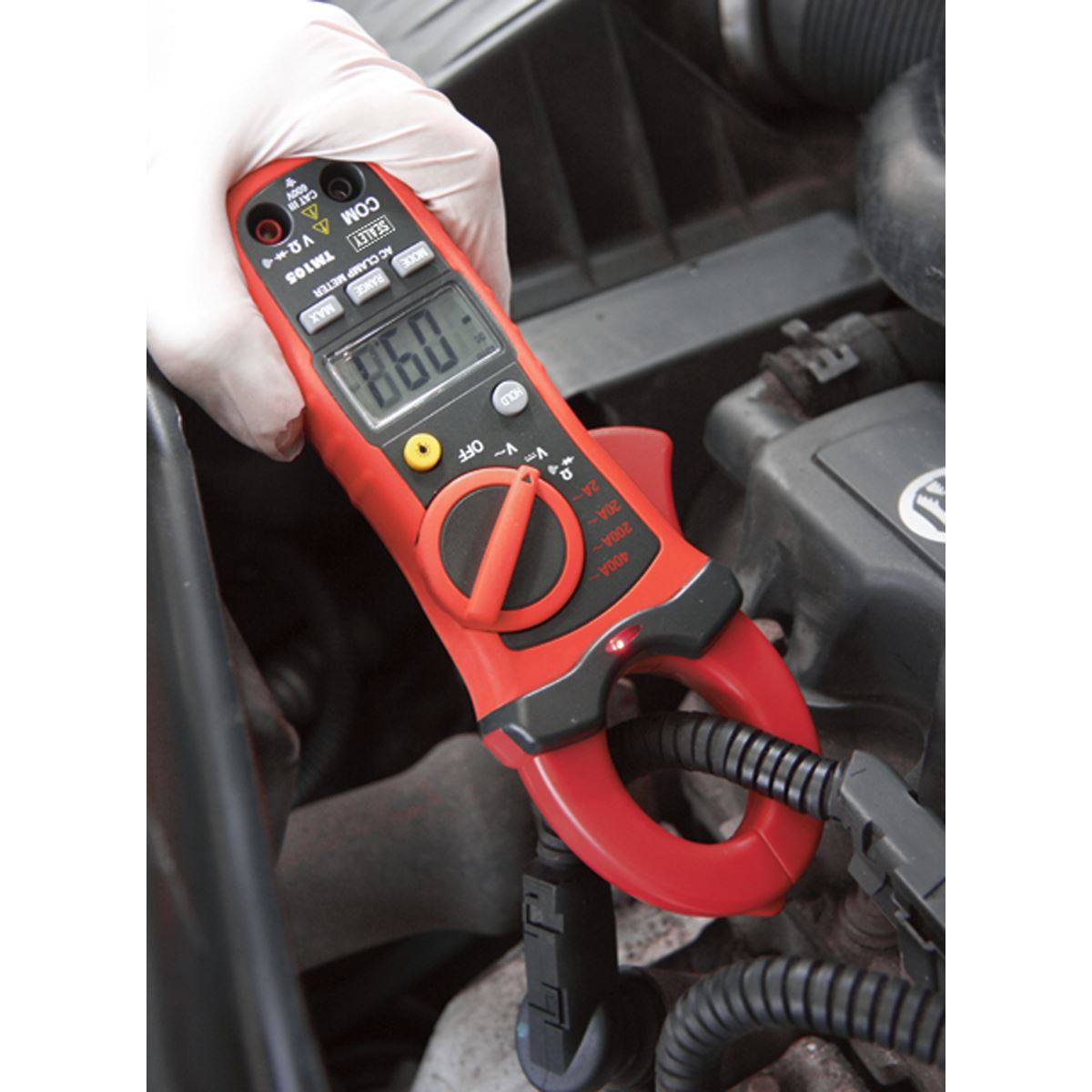 Sealey Professional Auto-Ranging Digital Clamp Meter NCVD - 6-Function TM105