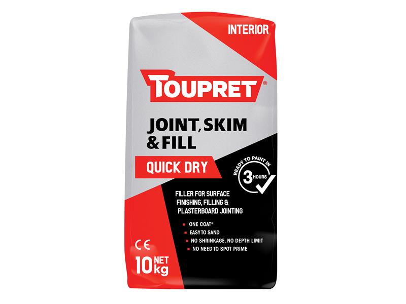 Toupret Quick Dry Joint Skim & Fill 10kg TOUFGBJSR10G