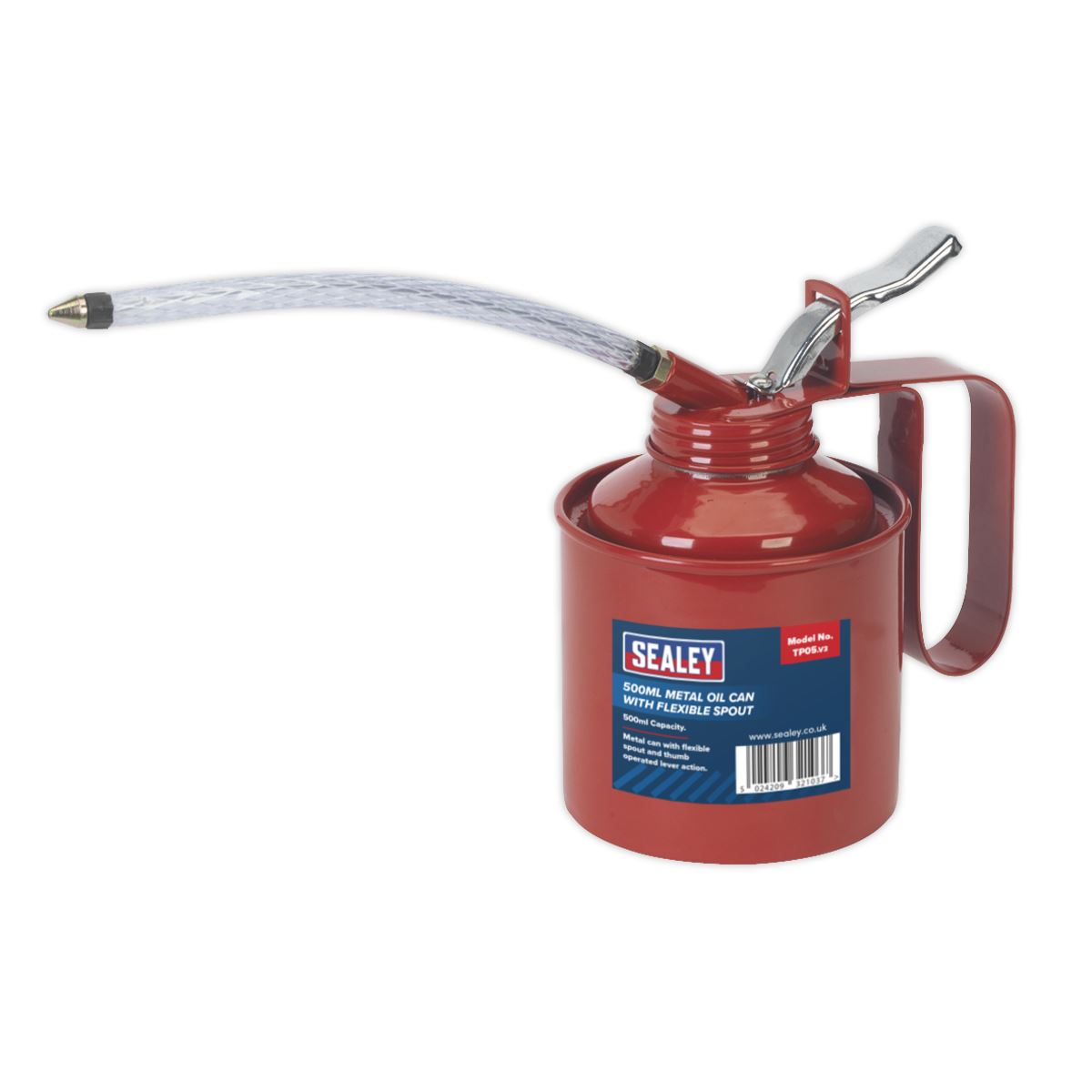 Sealey Metal Oil Can Flexible Spout 500ml TP05
