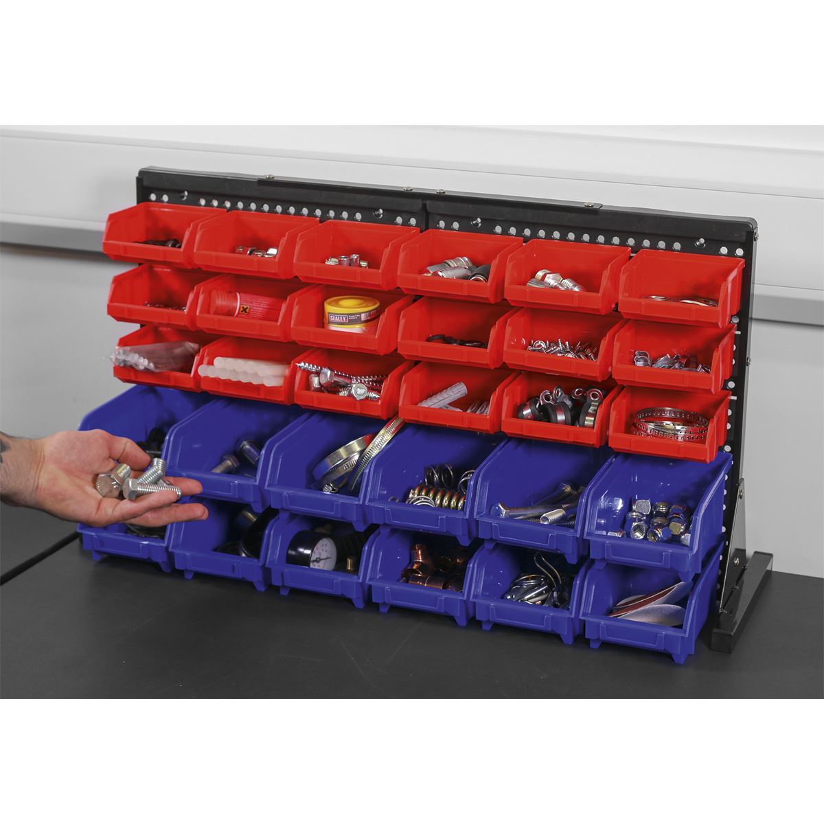 Sealey Bin Storage System Bench Mounting 30 Bins TPS1218