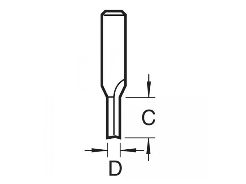 Trend 3/1 x 1/4 TCT Two Flute Cutter 5.0 x 16mm TRE3114TC