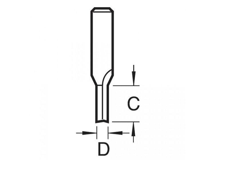 Trend 3/2 x 1/2 TCT Two Flute Cutter 6.0 x 16mm TRE3212TC