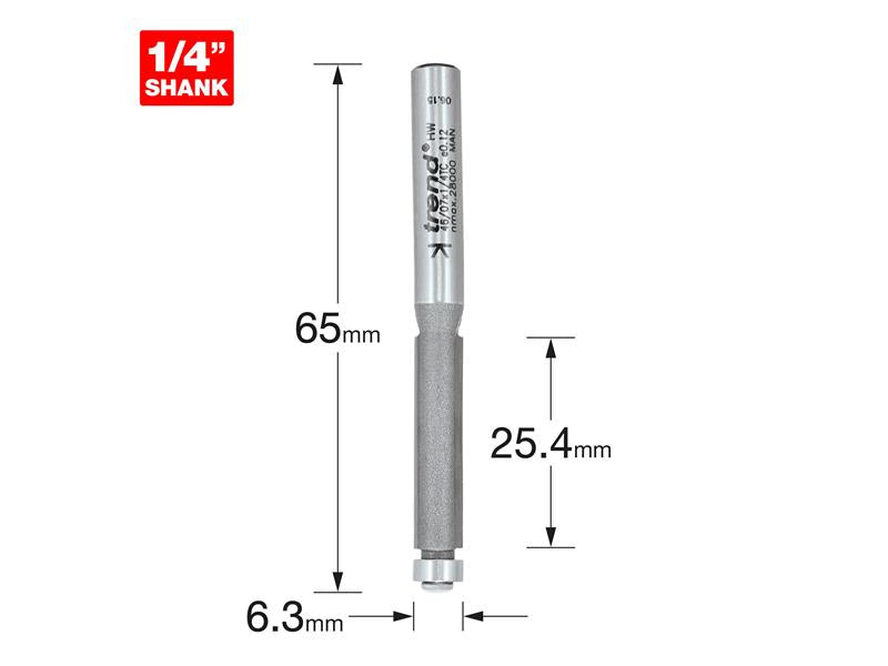 Trend 46/07 x 1/4 TCT 90° Template Profiler 6.3 x 25.4mm TRE460714TC