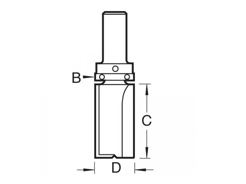 Trend 46/09 x 1/2 TCT 90° Shank Mounted Template Profiler 19.1 x 50mm TRE460912TC