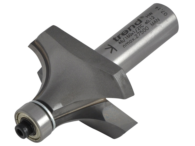 Trend 46/160 x 1/2 TCT Bearing Guided Ovolo & Round Over 16mm Radius TRE4616012TC