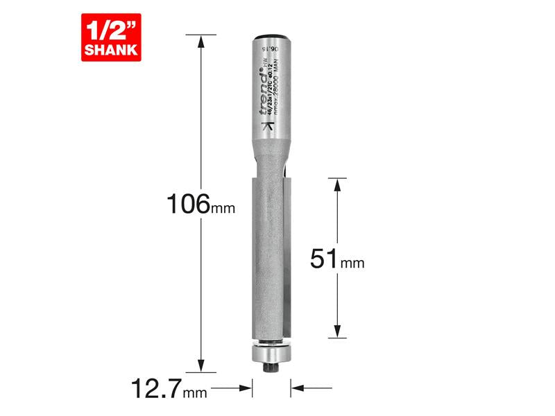 Trend 46/23 x 1/2 TCT 90° Template Profiler 12.7 x 50mm TRE462312TC