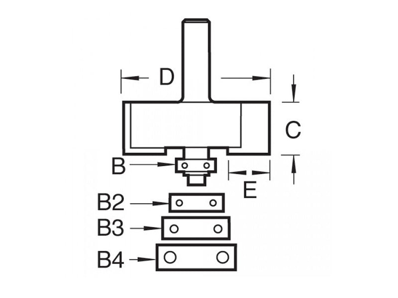 Trend 46/39 x 1/4 TCT Bearing Guided Rebate Set 35 x 12.7mm TRE463914TC
