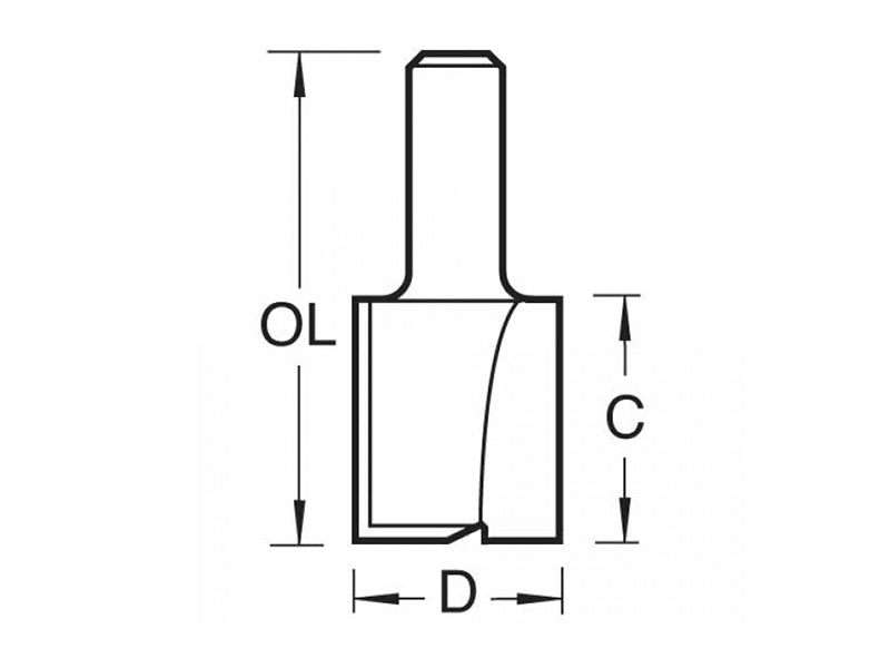 Trend 4/70 x 1/4 TCT Two Flute Cutter 25.0 x 25mm TRE47014TC