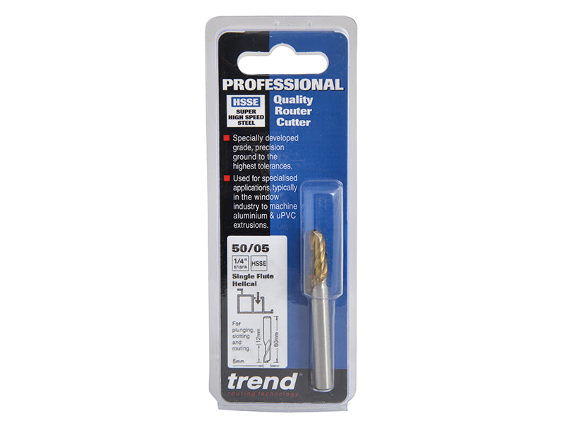 Trend 50/51 x 8mm HSSE Helical Plunge Bit 8mm TRE50518HSE