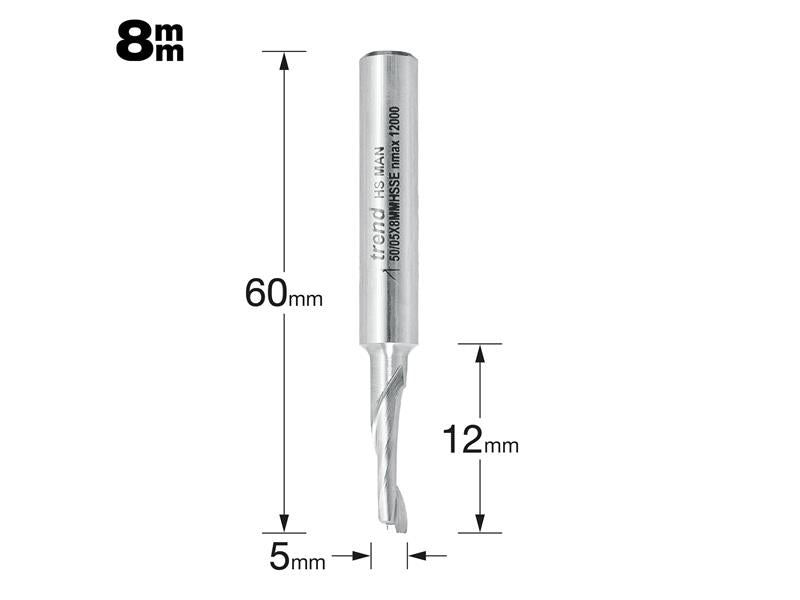 Trend 50/05 x 8mm HSSE Helical Plunge Bit 5mm TRE50058HSE