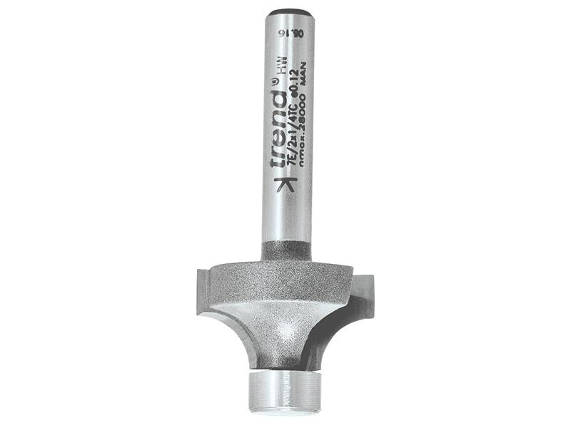 Trend 7E/2 x 1/4 TCT Pin Guided Round Over 6.3mm Radius TRE7E214TC