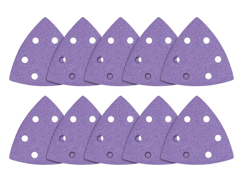 Trend Zirconium Delta Sanding Sheets 93mm 40G (Pack 10) TREABOSC40Z