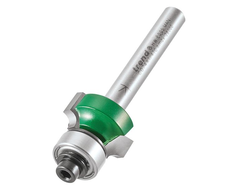 Trend C074 x 1/4 TC Round Over Two Flute Cutter 3.2 x 9.5mm TREC07414TC