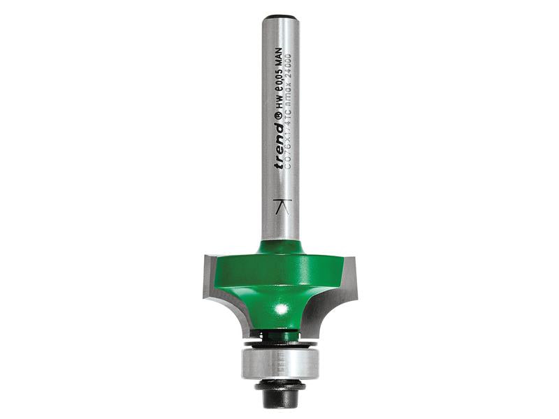 Trend C076 x 1/4 TCT Bearing Guided Ovolo & Round Over 6.3mm Radius TREC07614TC
