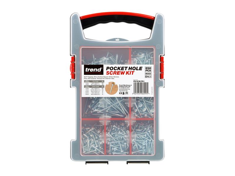Trend Steel Screw Selection 850 Piece square drive self tapping TREPHSCWPK1
