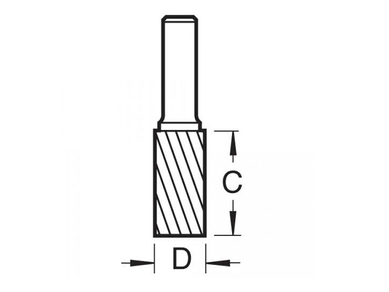 Trend S49/2 x 1/4 STC Solid Carbide Cylinder Burr 10 x 20mm TRES49214TC
