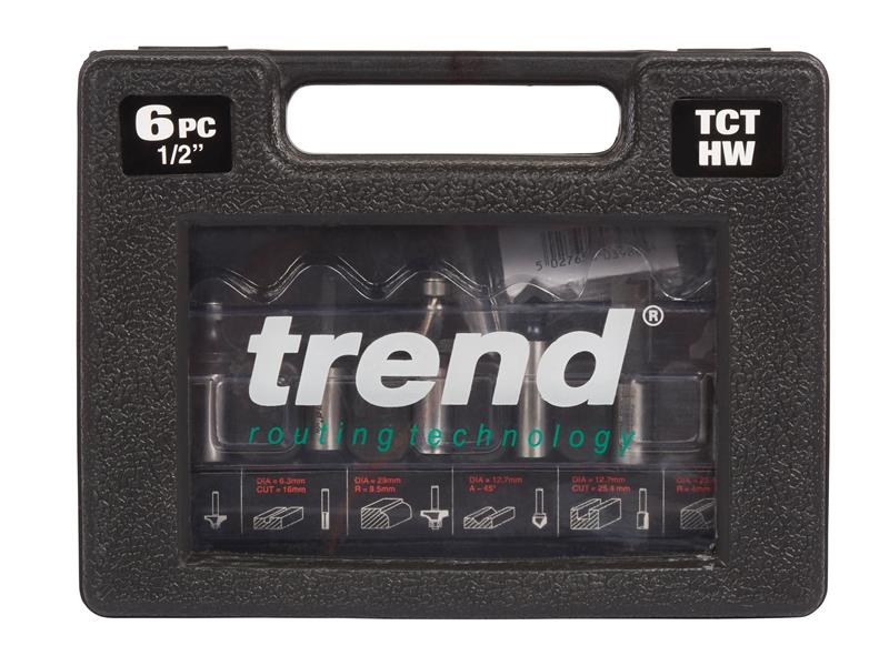 Trend 1/2in Router Cutter Set, 6 Piece TRESET6PC12
