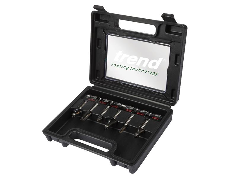 Trend 1/4in TCT Router Cutter Set, 6 Piece TRESET6PC14