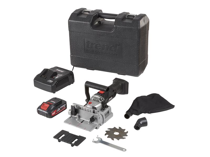 Trend T18S/BJK1 Biscuit Jointer 18V 1 x 4.0Ah Li-ion TRET18SBJK1