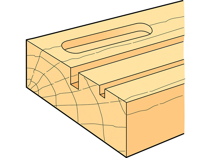 Trend TR12 x 1/4 TCT Two Flute Cutter Long Shank 12 x 19mm TRETR1214TC