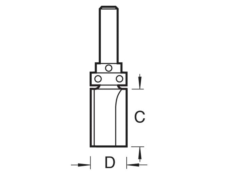 Trend TR29 x 1/4 TCT Shank Mounted Bearing Guided Profiler 12.7 x 25.4mm TRETR2914TC