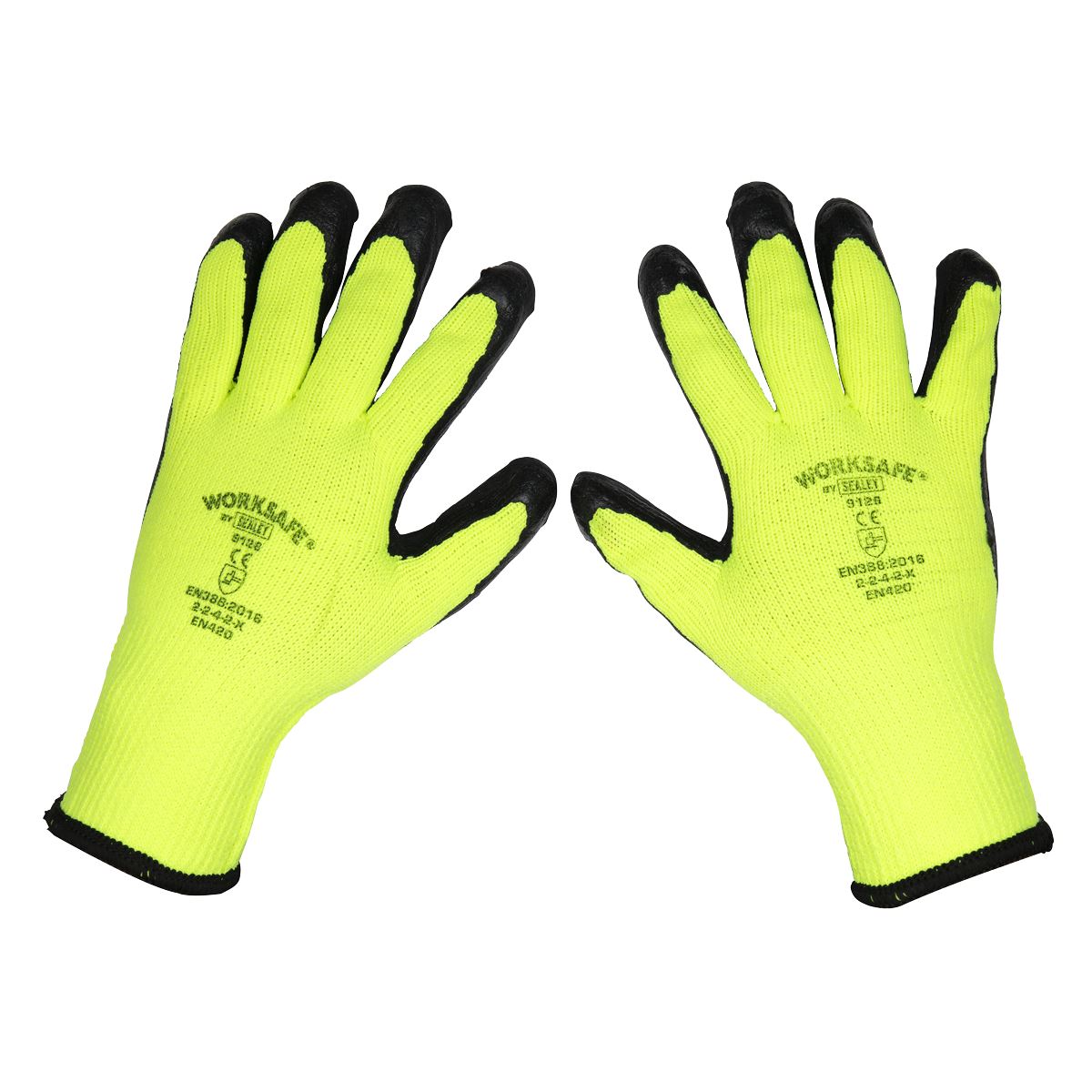 Sealey Thermal Super Grip Gloves (Large) - Pack of 6 Pairs TSP126/6