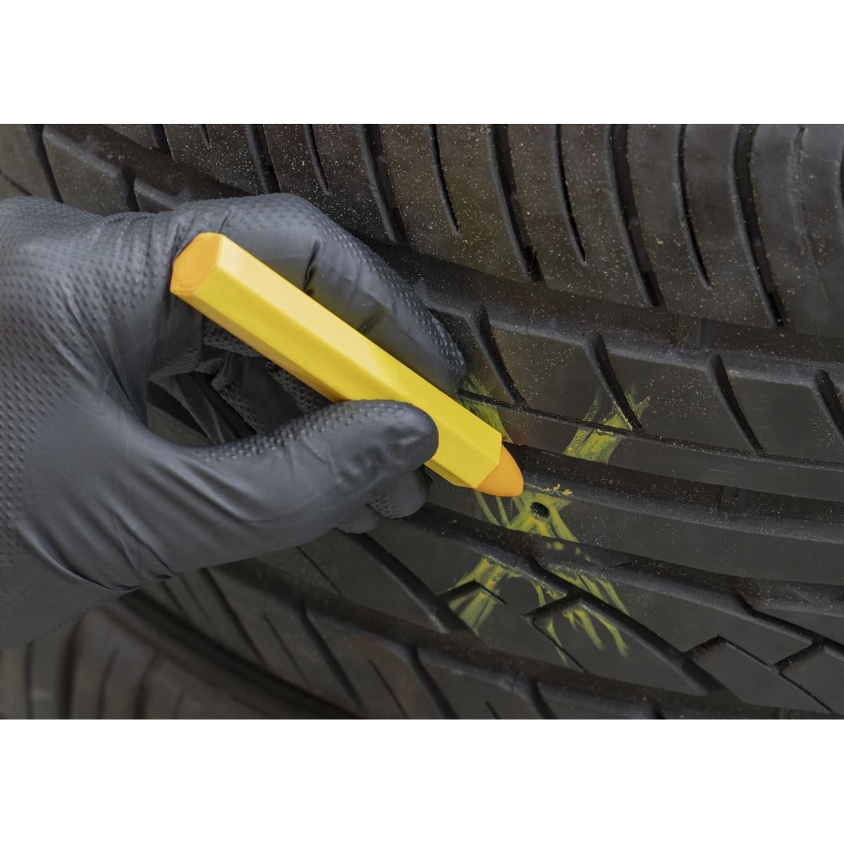 Sealey Tyre Marking Crayon - Yellow Pack of 6 TST14
